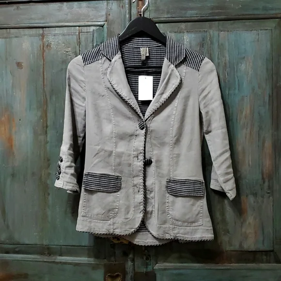 XCVI 3/4 Sleeve Linen Blend Jacket, Size XSmall, NWT - Picture 1 of 12